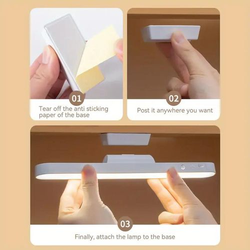 Multi-Function Magnetic LED Wall Light – USB Rechargeable, Rotatable, Touch Control, 3 Color Modes