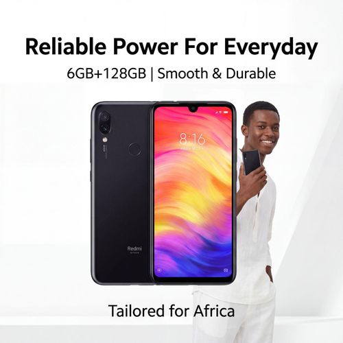 Renewed Xiaomi Redmi 7 Smartphone, Android system, 6.26" Display (19:9Waterdrop Display), 3 Cameras 12+8 million pixel rear camera, 6GB RAM+128GB ROM , Adreno506 725MHz, 4000 mAh Battery, Dual Sim, Black