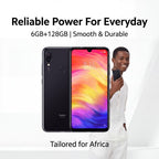 Renewed Xiaomi Redmi 7 Smartphone, Android system, 6.26" Display (19:9Waterdrop Display), 3 Cameras 12+8 million pixel rear camera, 6GB RAM+128GB ROM , Adreno506 725MHz, 4000 mAh Battery, Dual Sim, Black