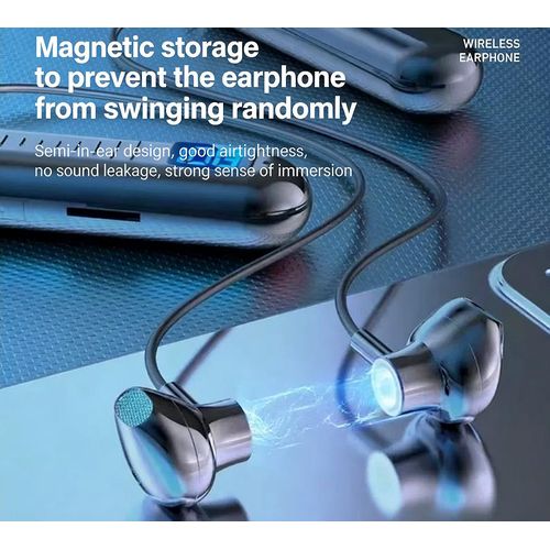 Excellent quality New Sport Neckband Earphone Wireless Bluetooth Headphone Extra Long Standby Stereo Noise Reduction Earplug Sports Headphones With Digital Display And Microphone
