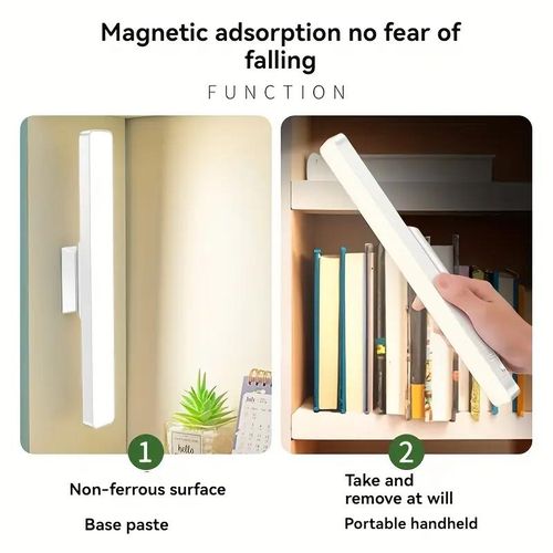 Multi-Function Magnetic LED Wall Light – USB Rechargeable, Rotatable, Touch Control, 3 Color Modes