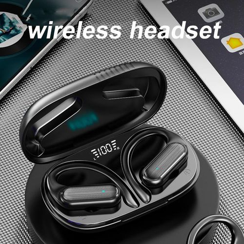 Bolizma Wireless Earbuds Bluetooth 5.4 Open Ear Bluetooth Headphones, Wireless Ear Hook Earbuds with ENC Noise Cancelling Mic, Comfortable Sports Headset with Long Battery Life for Running, Gym, Driving & Daily Use
