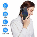 Redbeat D5 Smartphone, 6.52-inch - 4GB RAM + 64GB ROM - 13MP Rear/8MP Front - 5000mAh - Black