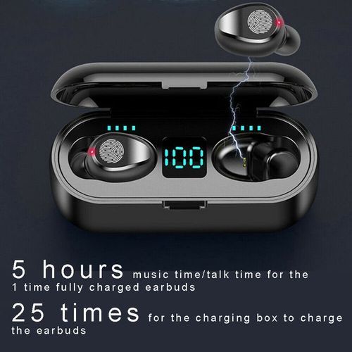 TiLECC F9 Fingerprint Touch Bluetooth Earphone Earbuds 2200mAH