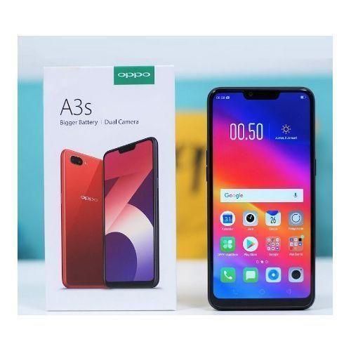 Renewed Oppo A3S Smartphone 4GB RAM+64GB ROM- 4G LTE Dual SIM- 6.2''13 MP arrière/8 MP avant 4230mAh Display - Face Unlock - Reconditionné - Blue