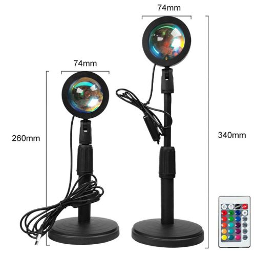 Mythco USB Powered Remote Control 20-Color Sunset Lamp/Projector
